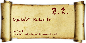 Nyakó Katalin névjegykártya